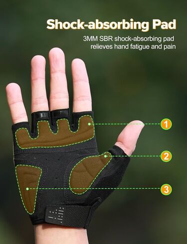 INBIKE Cycling Gloves for Men Women, Shock-Absorbing Pad Half Finger Road Bike Gloves, Breathable Biking Gloves, Anti-Slip Fingerless Bicycle Gloves in Saudi Arabia