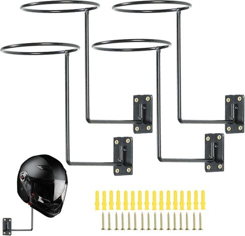 Motorcycle Accessories Helmet Holder | Wall Mounted Helmet Holder for Jacket, Hats, Dancing Masks, Ball Back for Basketball, Football, Volleyball in Saudi Arabia