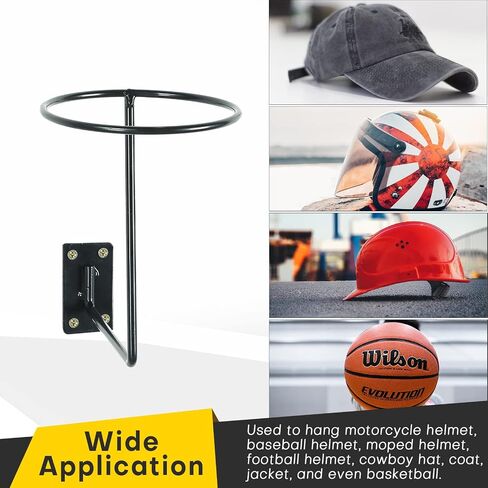 Motorcycle Accessories Helmet Holder | Wall Mounted Helmet Holder for Jacket, Hats, Dancing Masks, Ball Back for Basketball, Football, Volleyball in Saudi Arabia