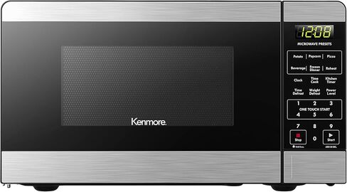 Kenmore KMCMWP11S2-10 Countertop Microwave 6 Auto-Preset Menus, Child Lock, Defrost & Express Cooking Features, 1.1 Cu Ft, Stainless Steel 1000W in Saudi Arabia