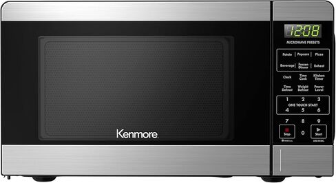 Kenmore KMCMWP11S2-10 Countertop Microwave 6 Auto-Preset Menus, Child Lock, Defrost & Express Cooking Features, 1.1 Cu Ft, Stainless Steel 1000W in Saudi Arabia