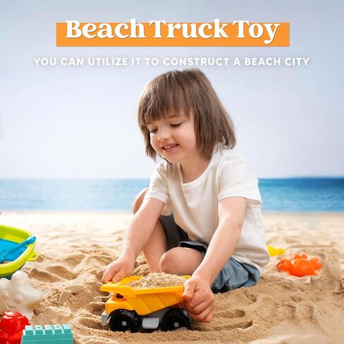 Sloosh Beach Sand Toys Set - Dump Truck Car Toys with Sand Molds for Toddlers Outdoor Play, Collapsible Foldable Buckets Mesh Bag Sand Shovels Castle Animal Mold Sets, Kids Ages Sandbox Toys (Animals) in Saudi Arabia