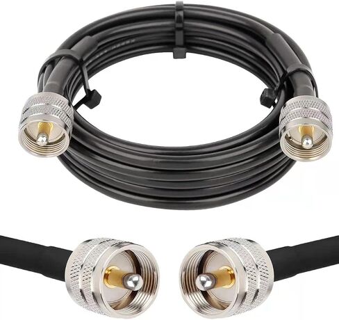 PL259 UHF Cable 15ft, CB Coax Cable RG58 CB Cable UHF Male to Male for CB Radio, Ham Radio, Amateur Radio, Antenna Analyzer, SWR Meter in Saudi Arabia