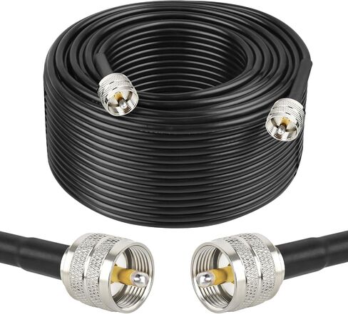 PL259 UHF Cable 15ft, CB Coax Cable RG58 CB Cable UHF Male to Male for CB Radio, Ham Radio, Amateur Radio, Antenna Analyzer, SWR Meter in Saudi Arabia
