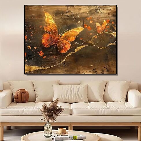 Butterfly Crystal Wall Art Butterfly Modern Crystal Porcelain Paintng Butterfly Decorative Painting Poster 12 * 16 Inches in Kuwait