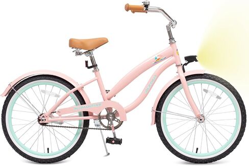 ACEGER Girls Beach Cruiser Bike for Kids 5-13 Years Old, 16" 18" 20" 24" Single Speed Kids Bicycle Included Coaster Brake, Front and Rear Reflectors, 24" 7 Speeds with Dual Brakes in Kuwait
