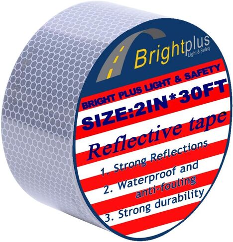 BRIGHT PLUS LIGHT & SAFETY شريط لاصق سولاس البحري العاكس للضوء (2 بوصة × 30 بوصة) in Kuwait