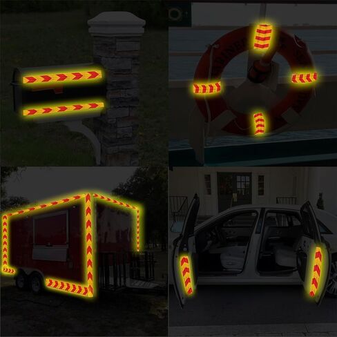 DOT-C2 Reflective Tape 2 Inch x 30 Feet Red White Reflective Tape Outdoor Waterproof Conspicuity Strong Adhesive Reflector Tape Warning Safety Reflective Tape for Vehicles Trailers Boats Signs in Saudi Arabia