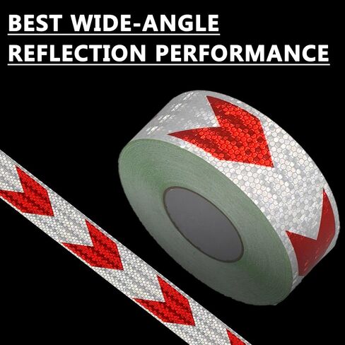DOT-C2 Reflective Tape 2 Inch x 30 Feet Red White Reflective Tape Outdoor Waterproof Conspicuity Strong Adhesive Reflector Tape Warning Safety Reflective Tape for Vehicles Trailers Boats Signs in Saudi Arabia