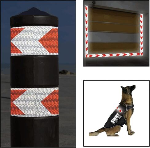 DOT-C2 Reflective Tape 2 Inch x 30 Feet Red White Reflective Tape Outdoor Waterproof Conspicuity Strong Adhesive Reflector Tape Warning Safety Reflective Tape for Vehicles Trailers Boats Signs in Saudi Arabia