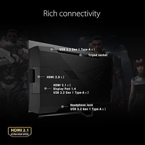 Asus ROG Strix XG49VQ 49" Curved Gaming FreeSync Monitor 144Hz Dual Full HD HDR Eye Care with DP HDMI Black in Kuwait