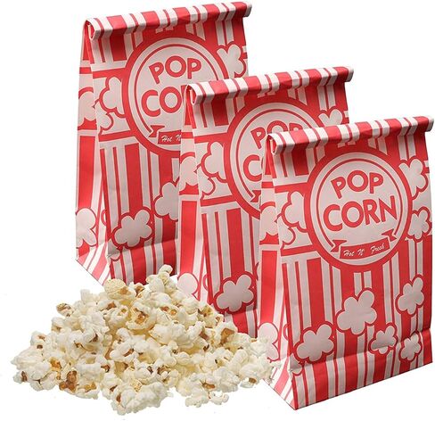 أكياس الفشار، 2 أونصة أكياس الفشار الورقية المسطحة للعائلة فيلم ليلة البيسبول تحت عنوان كرنفال عيد الميلاد حفلة عيد ميلاد 50 جهاز كمبيوتر شخصى in Kuwait