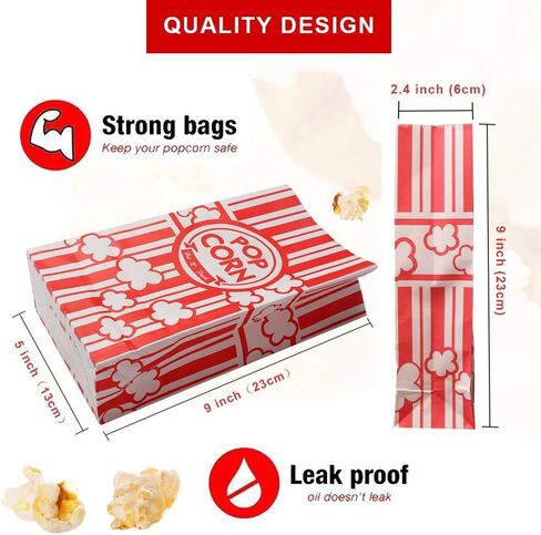 أكياس الفشار، 2 أونصة أكياس الفشار الورقية المسطحة للعائلة فيلم ليلة البيسبول تحت عنوان كرنفال عيد الميلاد حفلة عيد ميلاد 50 جهاز كمبيوتر شخصى in Kuwait