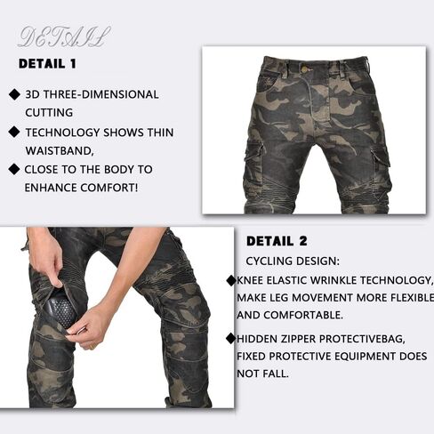 Motorcycle Pants Motorbike Riding Denim Jeans Biker Motocross Pants with CE Removable Armored for Men in Saudi Arabia