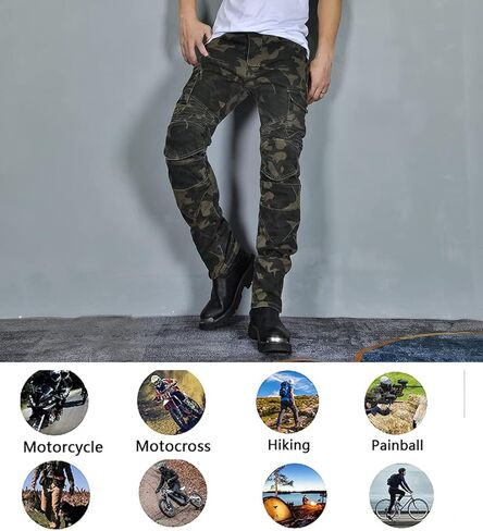 Motorcycle Pants Motorbike Riding Denim Jeans Biker Motocross Pants with CE Removable Armored for Men in Saudi Arabia