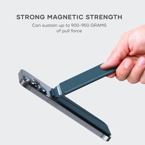 Satechi Magnetic Magsafe Wallet, Double Flap Stand Card Holder, 4 Slots with Front NFC Pass-Through, Adjustable Phone Attachment for iPhone 17/16/15/14/13/12, Travel Accessory in Kuwait