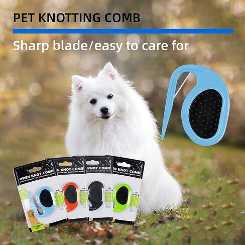 2 Pcs Knotting Comb for Cats Dogs, Pet Dog Shedding Brush, Pet Grooming Supplies for Removing Tangled and Grooming Loose Knotted Hair Blue in Saudi Arabia