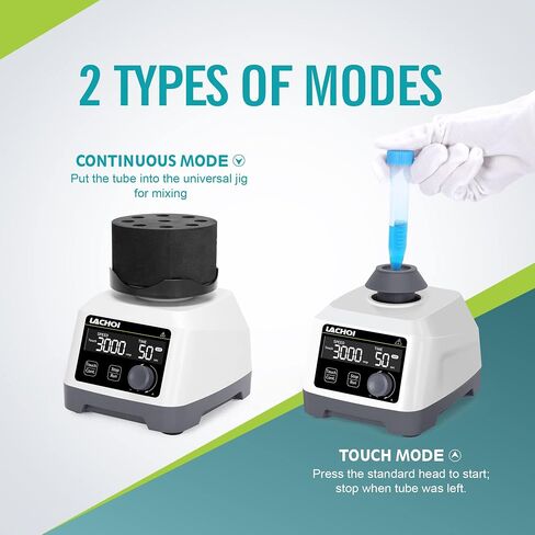 Mini Vortex Paint Mixer Speed 100-3000rpm Lab Vortex Shaker with LCD Display, Touch & Continuous Function Orbital Diameter 4.5mm Laboratory Vortex Shaker Mixer Acrylic Paints Nail Polish in Saudi Arabia