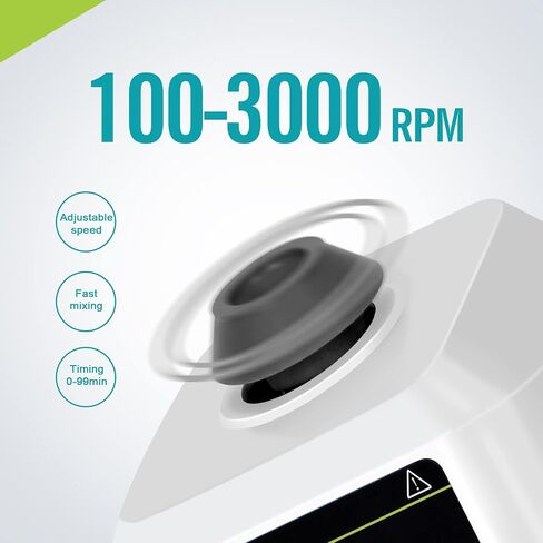 Mini Vortex Paint Mixer Speed 100-3000rpm Lab Vortex Shaker with LCD Display, Touch & Continuous Function Orbital Diameter 4.5mm Laboratory Vortex Shaker Mixer Acrylic Paints Nail Polish in Saudi Arabia