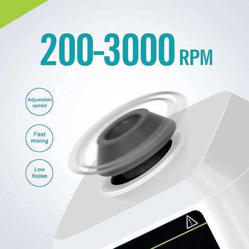 خلاط طلاء دوامي صغير سرعة 100-3000 دورة في الدقيقة مختبر دوامي شاكر مع شاشة LCD، وظيفة اللمس والمستمرة القطر المداري 4.5 مم مختبر دوامة شاكر خلاط دهانات أكريليك طلاء الأظافر in Kuwait