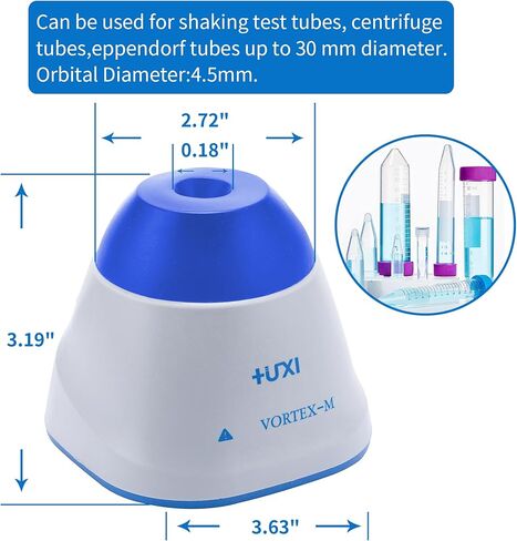 خلاط دوامي + خلاط دوامي صغير من UXI 3000 دورة في الدقيقة، شاكر دوامي محمول مع وظيفة اللمس لطلاء الأظافر، ومواد لاصقة للرموش، وطلاءات أكريليك، واهتزاز حبر الوشم، وأنابيب اختبار وأنابيب طرد مركزي 60 مل in Kuwait