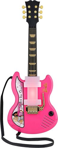 جيتار eKids Barbie Kids مع موسيقى مدمجة وبار Whammy Bar، لعبة جيتار موسيقية لمحبي ألعاب Barbie للفتيات in Saudi Arabia