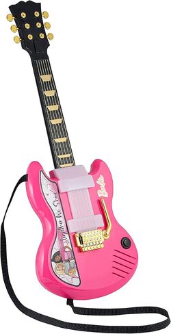 جيتار eKids Barbie Kids مع موسيقى مدمجة وبار Whammy Bar، لعبة جيتار موسيقية لمحبي ألعاب Barbie للفتيات in Saudi Arabia