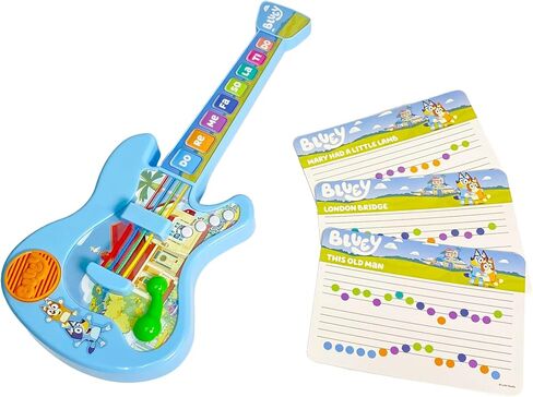 Bluey Music Time Electronic تعلم العزف على الجيتار - لعبة تعلم الجيتار الموسيقية المحمولة للأطفال الصغار ومرحلة ما قبل المدرسة in Kuwait