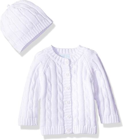 Baby Dove Newborn Cable Knit Cardigan & Beanie - Baby Gift Set in Saudi Arabia
