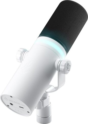 BEACN Dynamic USB Microphone for PC | Podcast and Streaming Microphone for Computer | White Gaming Mic for Streaming and Twitch | White Dynamic Microphone for Podcast (Light) in Kuwait