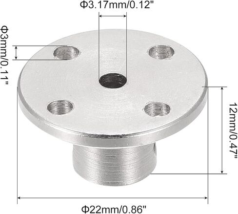 MECCANIXITY 4 قطع موصل اقتران شفة 6 مم، تركيبات محور العمود لمحركات نموذج RC DIY، مع 8 قطع برغي تثبيت 2 قطعة مفتاح ربط سداسي M1.5 in Saudi Arabia