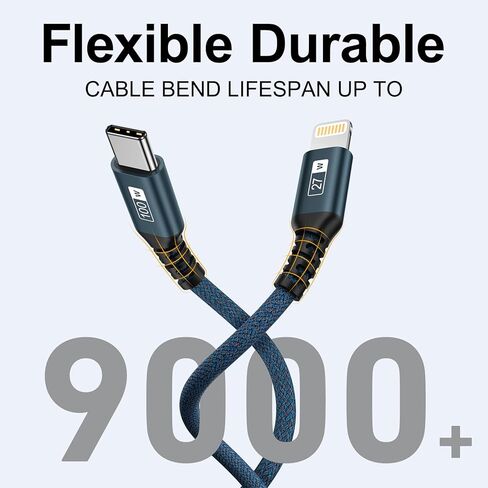 100W USB C Multi Charging Cable [2M] 3 in 1 Charging Cable with E-Mark Chip, USB C [100W]+Lightning[27W]+Micro[10W] for Samsung S23,iPad Pro, iPad Mini, MacBook Pro/Air/iPhone14 13 12 12 in Kuwait