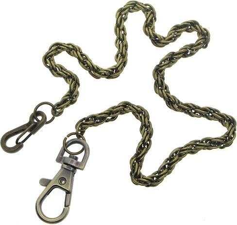 سلاسل ساعة الجيب سلسلة ألبرت سلسلة حبل برونزية مع المشبك جراد البحر دوارة FC77 in Kuwait