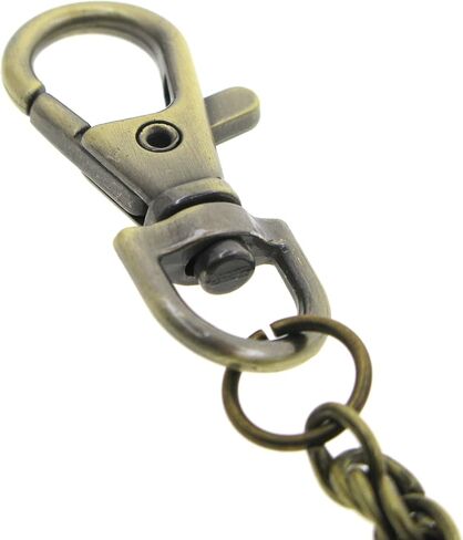 سلاسل ساعة الجيب سلسلة ألبرت سلسلة حبل برونزية مع المشبك جراد البحر دوارة FC77 in Kuwait