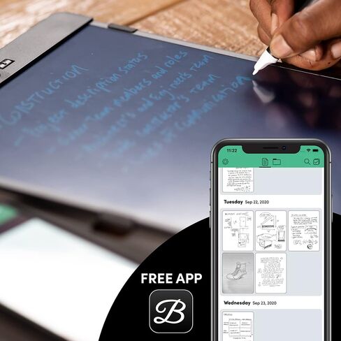 Boogie Board Authentic Blackboard Smart Pen Reusable Writing Tablet Digital Notepad – Smart Pen Stylus for Home, Office, College, Work from Home Essential for Note Taking - Letter 8.5"x 11" in Kuwait