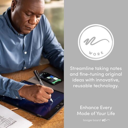 Boogie Board Authentic Blackboard Smart Pen Reusable Writing Tablet Digital Notepad – Smart Pen Stylus for Home, Office, College, Work from Home Essential for Note Taking - Letter 8.5"x 11" in Kuwait