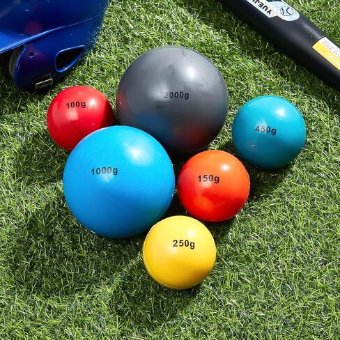 Hungdao 6 Pcs Weighted Plyo Training Balls Variable Plyo Weighted Balls Practice Weighted Baseball Weighted Ball Set for Throwing Pitching Power Improving Accessories, 6 Colors in Saudi Arabia