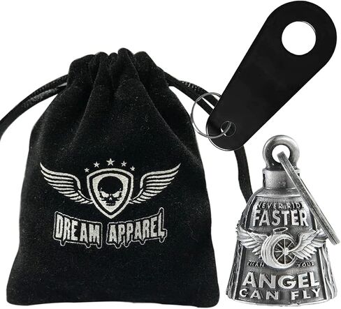 جرس الدراجة النارية من Dream Apparel لسائقي الدراجات النارية والنساء والرجال مع شماعة، جرس راكبي الدراجات النارية للراكبين، ملحقات جرس ركوب الدراجات النارية لحسن الحظ in Saudi Arabia