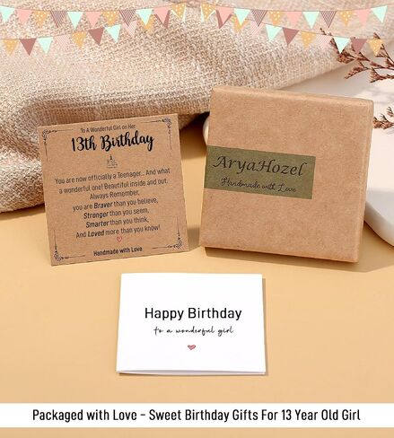 6-21 Year Old Girl Birthday Gifts, Tiny Gemstone Bracelet Happy Birthday Gifts for Girls Daughter Granddaughter Niece Sister Best Friend with Meaningful Gift Card in Saudi Arabia
