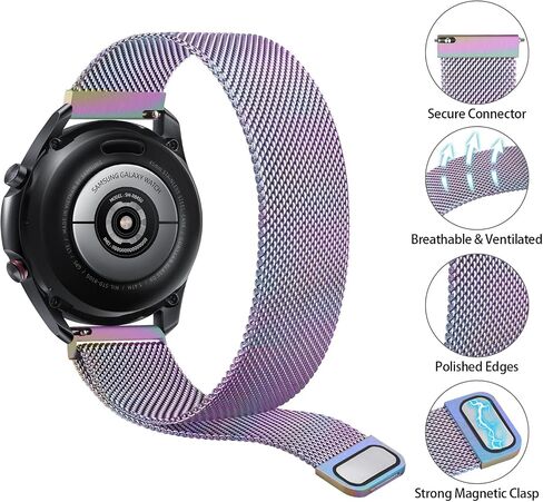 Meliya for Garmin Forerunner 245 Band Forerunner 55 Band، 20 مم سوار بديل معدني من الفولاذ المقاوم للصدأ لساعة Galaxy Watch 6/5/4 Forerunner 165 Forerunner 158 Vivoactive 3 Vivoactive 5 Band in Saudi Arabia