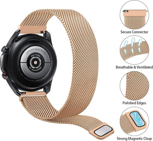 Meliya for Garmin Forerunner 245 Band Forerunner 55 Band، 20 مم سوار بديل معدني من الفولاذ المقاوم للصدأ لساعة Galaxy Watch 6/5/4 Forerunner 165 Forerunner 158 Vivoactive 3 Vivoactive 5 Band in Kuwait