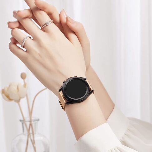 Meliya for Garmin Forerunner 245 Band Forerunner 55 Band، 20 مم سوار بديل معدني من الفولاذ المقاوم للصدأ لساعة Galaxy Watch 6/5/4 Forerunner 165 Forerunner 158 Vivoactive 3 Vivoactive 5 Band in Kuwait