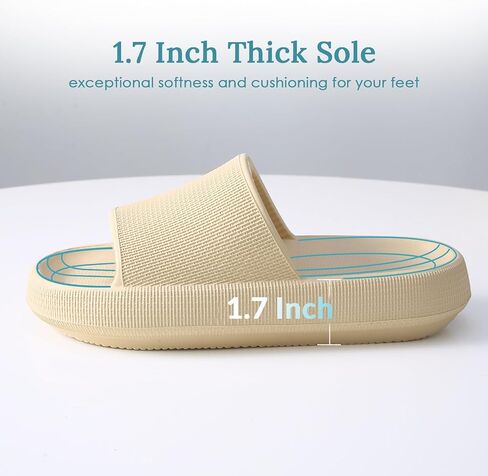 Cloud Slippers for Women and Men, Pillow Slippers Super Soft, Thick Sole Slides for Women with Anti-Skid Sole in Saudi Arabia