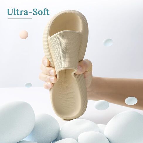 Cloud Slippers for Women and Men, Pillow Slippers Super Soft, Thick Sole Slides for Women with Anti-Skid Sole in Saudi Arabia