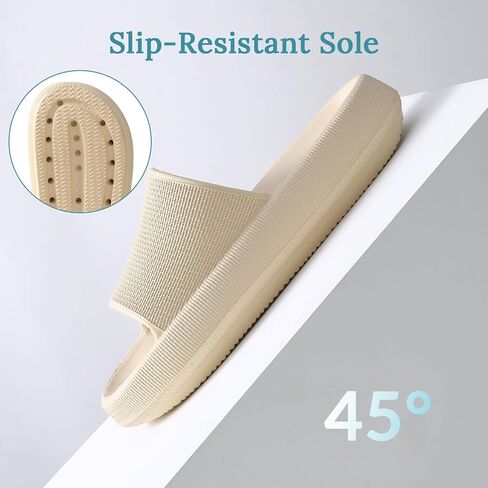 Cloud Slippers for Women and Men, Pillow Slippers Super Soft, Thick Sole Slides for Women with Anti-Skid Sole in Saudi Arabia
