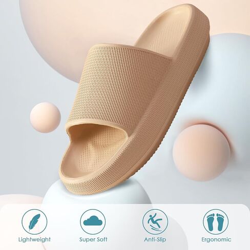 Cloud Slippers for Women and Men, Pillow Slippers Super Soft, Thick Sole Slides for Women with Anti-Skid Sole in Saudi Arabia