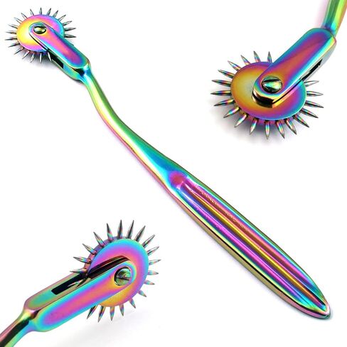 OdontoMed2011 الدورية حفز Wartenberg الدولاب المزدوج رئيس 2 رئيس مطلي بالكروم الكبار دبوس من الفولاذ المقاوم للصدأ عجلة التشخيص in Saudi Arabia