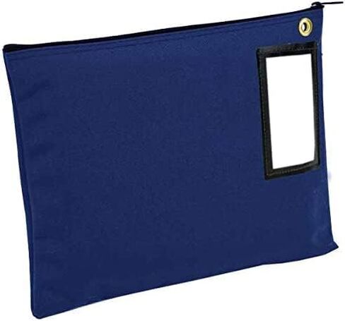 BankSupplies Canvas Zipper Bags | 12W x 9H | Set of 4 | Large Storage Bags | Grommet for Zip Tie & Padlock | 5W x 3H Framed Cardholder | Zipper Closure | Bank Bags in Saudi Arabia
