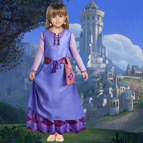 زي Wish Asha للفتيات، فستان الأميرة آشا للأطفال، زي حفلات الهالوين التنكرية وأعياد الميلاد in Kuwait