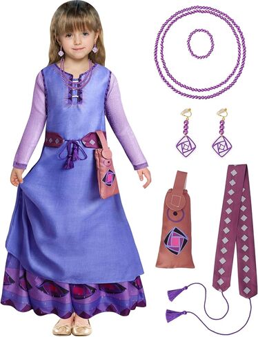 زي Wish Asha للفتيات، فستان الأميرة آشا للأطفال، زي حفلات الهالوين التنكرية وأعياد الميلاد in Kuwait